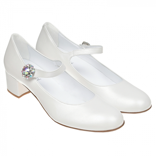 Белые туфли с застежкой из кристаллов Missouri | Фото 1
