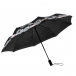 Черный зонт с текстовым принтом, 30 см Moschino | Фото 1