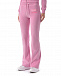 Розовые спортивные брюки из велюра Mo5ch1no Jeans | Фото 11