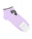 Фиолетовые носки с принтом "бант"