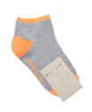 Серые спортивные носки с оранжевой отделкой