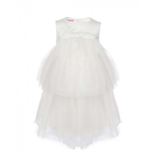 Белое платье с пышной юбкой Miss Blumarine | Фото 1