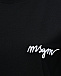 Футболка с белым лого, черная MSGM | Фото 6