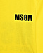 Футболка с принтом логотипа на спине, желтая MSGM | Фото 3