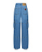 Джинсы с карманами-карго, синие Mo5ch1no Jeans | Фото 5