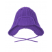 Фиолетовая вязаная шапка-ушанка Jan&Sofie | Фото 1