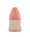 Розовая бутылка с круглой силиконовой соской медленного потока "BASICS", 150 мл (2 шт)