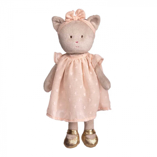 Мягкая игрушка Кошечка Karo в розовом платье и золотых туфельках 30 см Bukowski | Фото 1