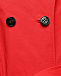 Плащ двубортный без капюшона с поясом, красный Max&Co | Фото 4