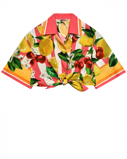 Укороченная рубашка с принтом &quot;фрукты&quot; Dolce&Gabbana | Фото 1
