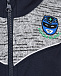 Темно-синий флисовый комбинезон с серой вставкой Poivre Blanc | Фото 3