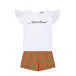 Комплект: футболка с рюшами и шорты Moschino | Фото 1