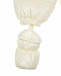 Белый пуховый комбинезон с меховой опушкой на капюшоне Moncler | Фото 4