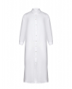 Платье-рубашка с разрезами по бокам, белое