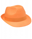 Оранжевая шляпа с лентой