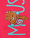 Брюки спортивные с логотипом и принтом мишка, фуксия Mousse kids | Фото 3