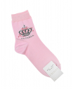 Розовые носки с принтом "корона"