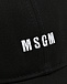 Кепка с вышитым белым логотипом, черная MSGM | Фото 3