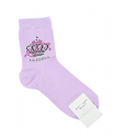 Фиолетовые носки с принтом "корона"