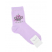 Фиолетовые носки с принтом &quot;корона&quot; La Perla | Фото 1