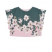 Укороченная блуза с цветочным принтом Monnalisa | Фото 1