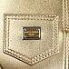 Сумка из ламинированной кожи, золотая Dolce&Gabbana | Фото 5