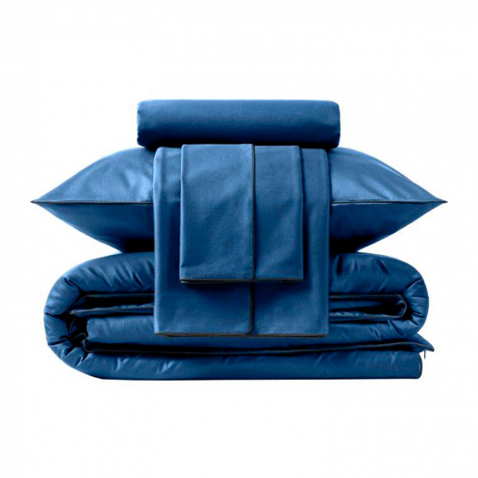 Комплект белья 1,5-спальный, синий Soft Silver | Фото 1