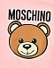 Комплект: футболка и шорты с лого, розовый Moschino | Фото 5