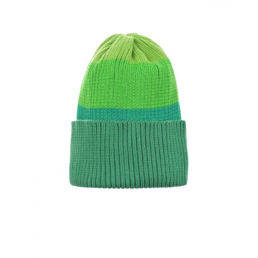 Зеленая шапка в полоску Regina | Фото 1