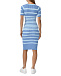 Трикотажное платье в полоску, синее Pietro Brunelli | Фото 6