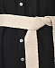 Черный комбинезон с плетеным поясом 120% Lino | Фото 8