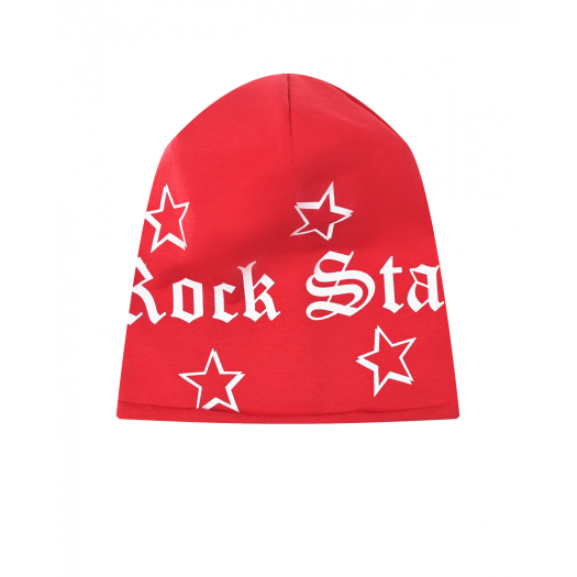 Красная шапка с принтом &quot;Rock Star&quot; Catya | Фото 1