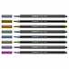 Фломастеры Stabilo Pen 68 metallic 8 цветов, металлический футляр  | Фото 2