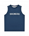 Комплект с логотипом и белой окантовкой футболка + бермуды, синий Bikkembergs | Фото 2