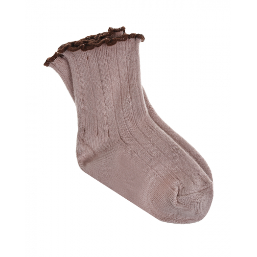 Розовые носки с контрастной отделкой Collegien | Фото 1