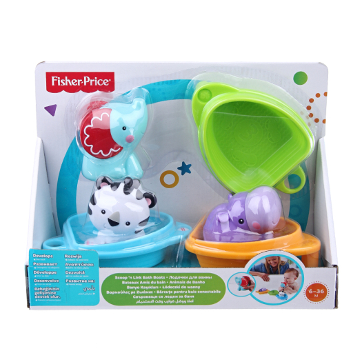 Игрушка FISHER-PRICE Игровой набор Друзья на лодочках для ванны  | Фото 1