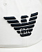 Бейсболка с черным логотипом орла, белая Emporio Armani | Фото 4
