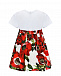 Платье с принтом &quot;маки&quot; на юбке Dolce&Gabbana | Фото 3