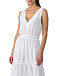 Платье на лямках с декором макраме, белое 120% Lino | Фото 6