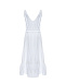 Платье на лямках с декором макраме, белое 120% Lino | Фото 5