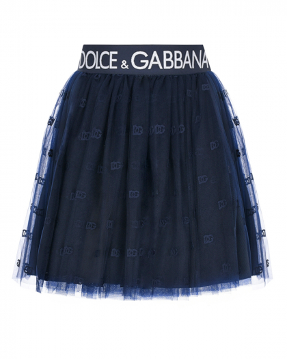 Двухслойная юбка со сплошным лого Dolce&Gabbana | Фото 1