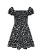 Платье с рукавами-фонариками, черное Dan Maralex | Фото 3