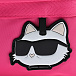 Рюкзак с черным логотипом, розовый Karl Lagerfeld kids | Фото 4