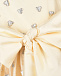 Шелковое платье кремового цвета с декором &quot;сердца&quot; Nicki Macfarlane | Фото 3