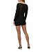 Мини-платье из фактурной ткани, черное Charo Ruiz | Фото 3