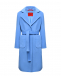 Пальто шерстяное с поясом, голубой Max&Co | Фото 1