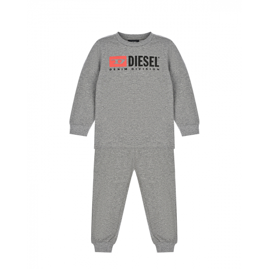 Комплект: свитшот и брюки, серый Diesel | Фото 1