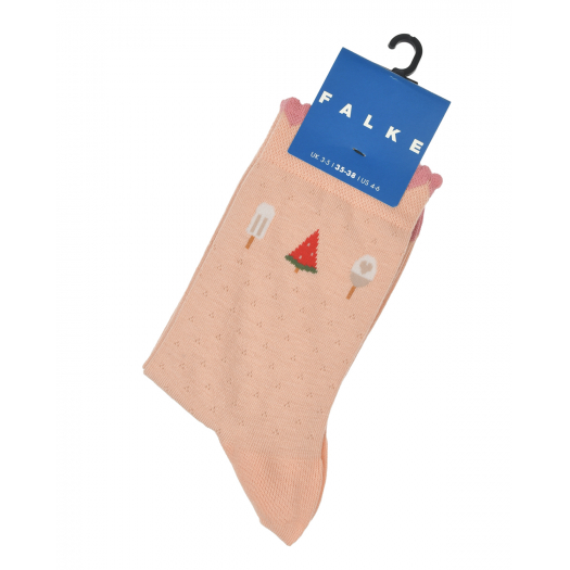 Носки персивкового цвета с принтом &quot;мороженое&quot; Falke | Фото 1