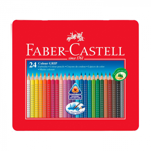 Карандаши цветные в металлической коробке, 24шт. Faber-Castell | Фото 1