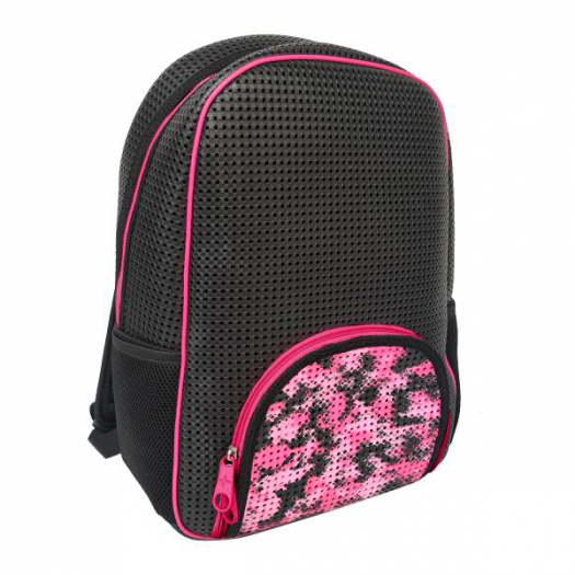 Рюкзак для девочек, розовый камуфляж, 40x28x14 см, 6+ лет Light+Nine | Фото 1